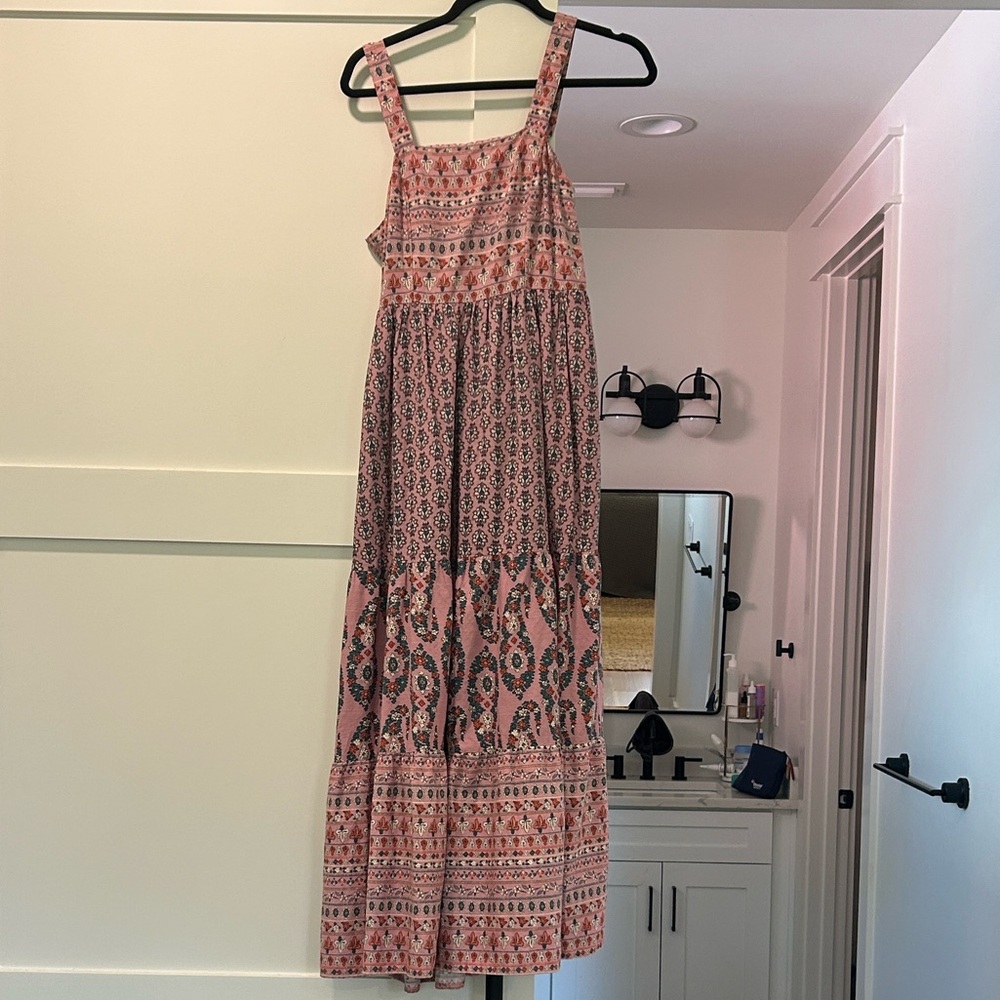Pink Patterned Maxi Dress